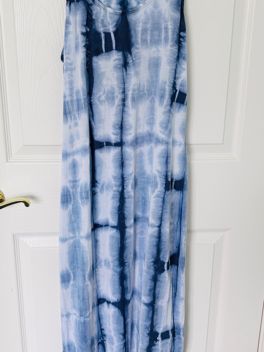 Calvin Klein Jeans Sleeveless Indigo Tie-Dye Maxi Dress